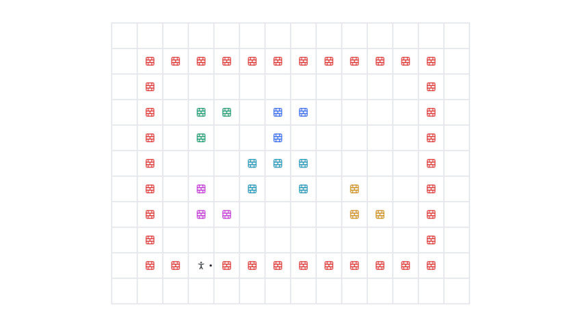 Small room with obstacles screenshot